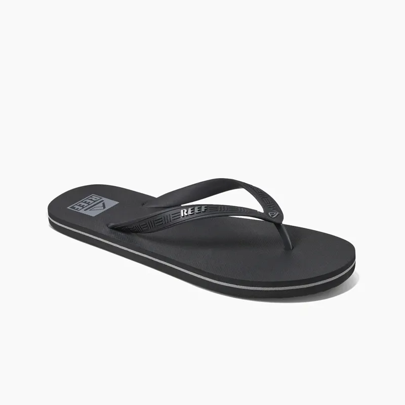 Reef Seaside Black Flip Flops-1
